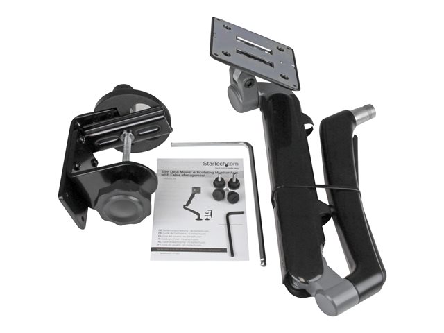 StarTech.com Desk Clamp Monitor Mount - Adjustable - Supports Monitors 12\" to 34\" - Full Motion Slim VESA Mount Monitor Arm - Desk & Grommet Clamp -Black (ARMSLIM) - Mounting kit - adjustable arm - for LCD display - plastic, steel - black - screen size: 12\"-34\" - desk-mountable - for P/N: ARMSTS, ARMSTSLG, STSCART