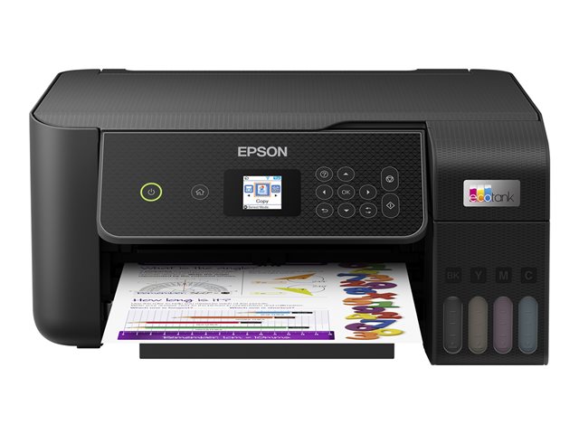 Epson EcoTank ET-2870 - Multifunction printer - colour - ink-jet - ITS - A4 (media) - up to 10 ppm (printing) - 100 sheets - Wi-Fi, USB - black