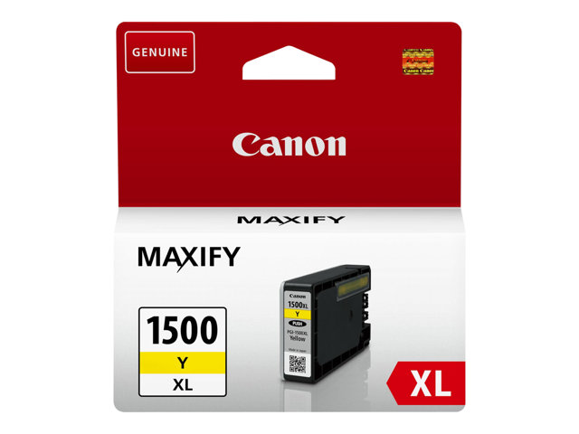 Canon PGI-1500XL Y - 12 ml - High Yield - yellow - original - ink tank - for MAXIFY MB2050, MB2150, MB2155, MB2350, MB2750, MB2755