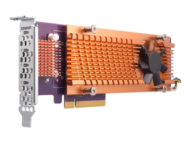 QNAP QM2-4P-384 - Storage controller - PCIe 3.0 - low profile - PCIe 3.0 x8 - for QNAP TS-1273, 1277, 473, 677, 873, 877, 977, EC1280, TVS-2472, 473, 673, 872, 873, 882