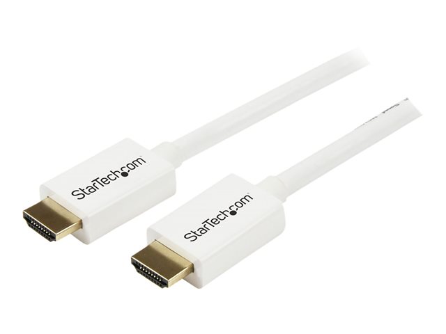 StarTech.com 7m/23 ft CL3 Rated HDMI Cable with Ethernet, In Wall Rated HDMI Cable 4K 30Hz, UHD High Speed HDMI Cable 10.2 Gbps Bandwidth, 4K Ultra HD HDMI 1.4 Video / Display Cable, 30AWG - Long White HDMI Cable - HDMI cable - HDMI male to HDMI male - 7 m - double shielded - white