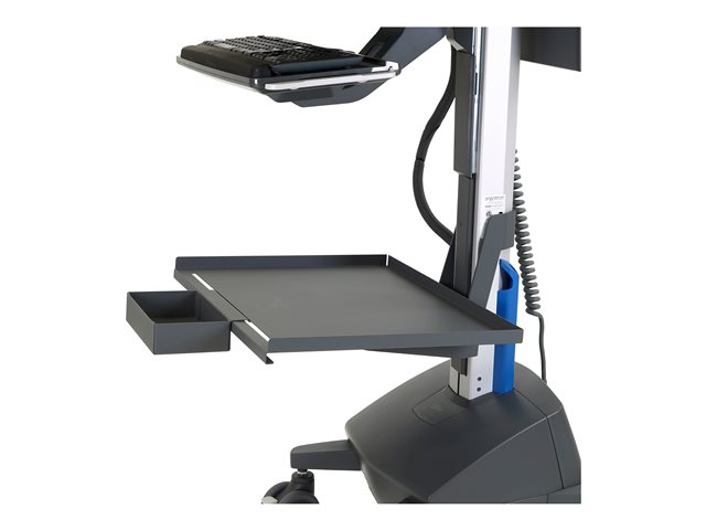 Ergotron - TAA Compliant Version - shelf - heavy-duty - for medical monitor - medical - dark grey - cart mountable