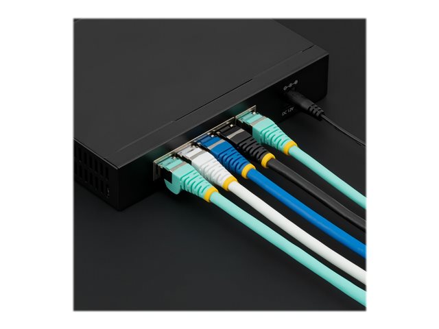 StarTech.com 2m CAT6a Ethernet Cable - White - Low Smoke Zero Halogen (LSZH) - 10GbE 500MHz 100W PoE++ Snagless RJ-45 w/Strain Reliefs S/FTP Network Patch Cord - Patch cable - RJ-45 (M) to RJ-45 (M) - 2 m - S/FTP - CAT 6a - IEEE 802.3bt - snagless, stranded, molded, halogen-free - white