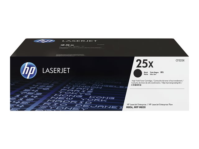 HP 25X - High Yield - black - original - LaserJet - toner cartridge (CF325X) - for LaserJet Enterprise M806dn, M806x+, LaserJet Enterprise Flow MFP M830z