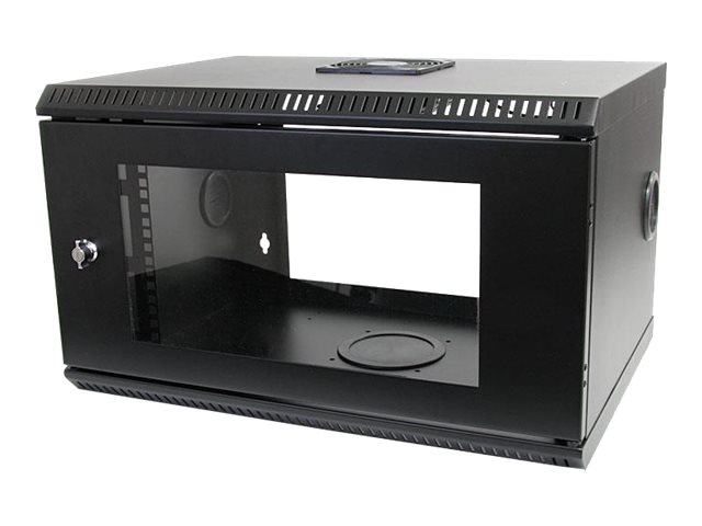 StarTech.com 6U Patch Panel Cabinet - 19in Wall Mount Network Cabinet with Acrylic Door - Data Rack for a Server Room (RK619WALL) - Rack cabinet - wall mountable - black - 6U - 19\"
