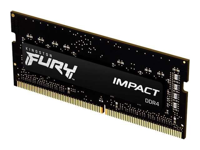 Kingston FURY Impact - DDR4 - module - 8 GB - SO-DIMM 260-pin - 3200 MHz / PC4-25600 - CL20 - 1.2 V - unbuffered - non-ECC - black
