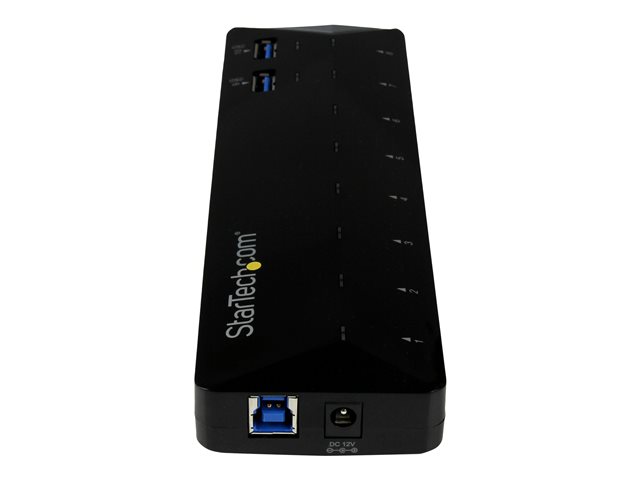 StarTech.com 10 Port USB 3.0 Hub with Charge & Sync Ports - 8 x USB-A, 2 x USB-A Fast Charge Ports - Multi Port Powered USB Hub (ST103008U2C) - USB peripheral sharing switch - 10 x SuperSpeed USB 3.0 - desktop - for P/N: DKWG30DPHPD, DKWG30DPHPDU, TB33A1C, USB312SAT3CB, USB315CB2M, USBLTM1MBK, USBLTM1MWH