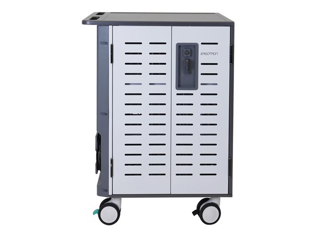 Ergotron Zip40 - Cart charge and management - for 40 tablets / notebooks - lockable - steel - grey, white - screen size: up to 15.6\"