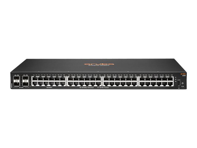HPE Aruba 6000 48G 4SFP Switch - Switch - L3 - Managed - 48 x 10/100/1000 + 4 x Gigabit SFP - side to side airflow - rack-mountable - AC 100 - 127 V / 200 - 240 V
