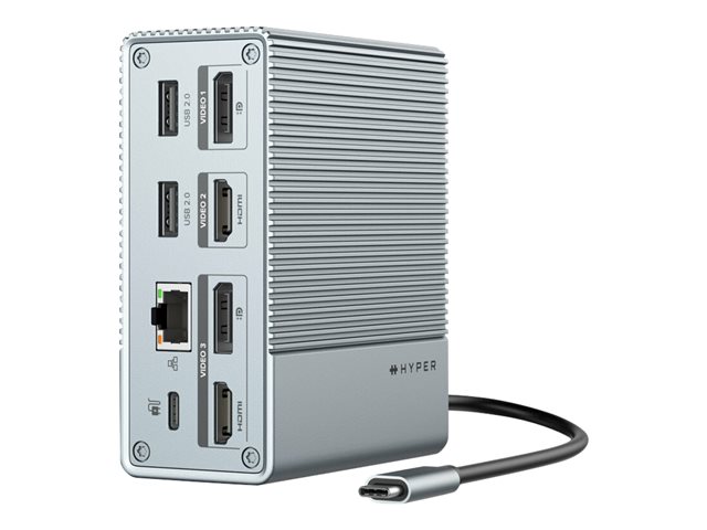 Hyper HyperDrive GEN2 - Docking station - USB-C - 2 x HDMI, 2 x DP - 1GbE