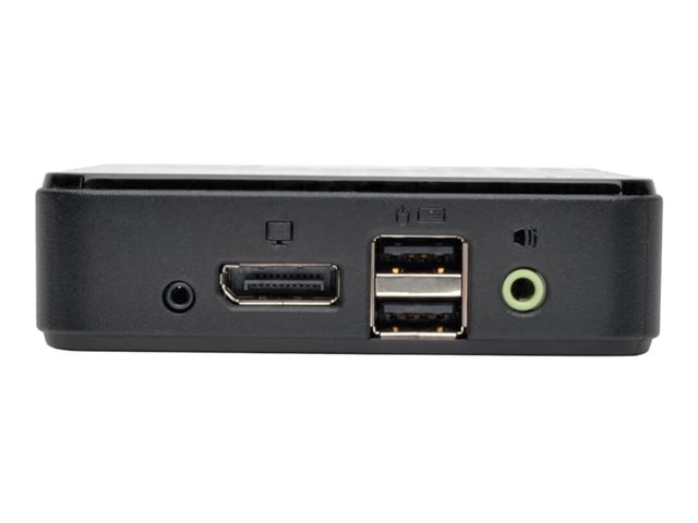 2-Port DisplayPort KVM Switch 4K 60 Hz with Audio Cables and USB Peripheral Sharing