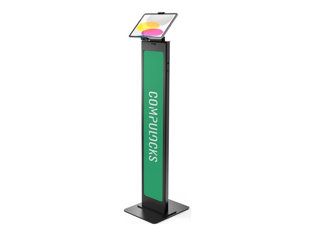 Compulocks Universal Tablet Cling Brandable Floor Stand - Stand - for tablet - lockable - steel - black - screen size: up to 13\" - mounting interface: 100 x 100 mm - floor-standing