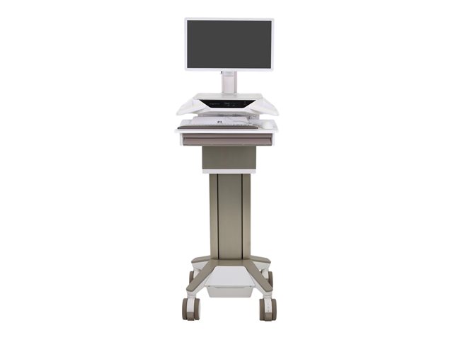 Ergotron CareFit Pro - Cart - Electric Lift - for LCD display / PC equipment - lockable - medical - white, warm grey - screen size: up to 27\" - 320 Wh - lithium iron phosphate - TAA Compliant
