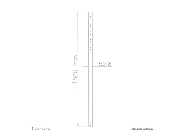 Neomounts FPMA-CP150 - Mounting component (extension pole) - for LCD display - black