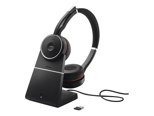 Evolve 75 UC Stereo Headset - Zwart / Rood