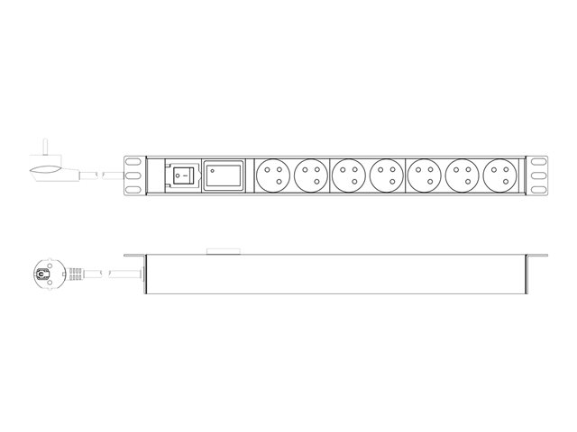 1U Aluminum PDU rackmountable switch
