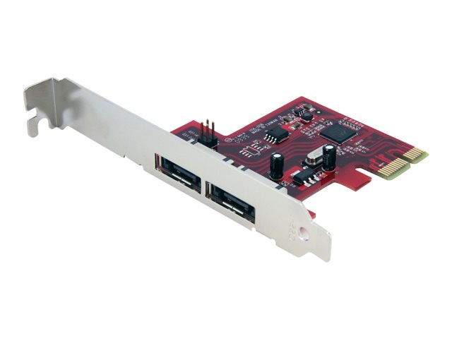 StarTech.com 2 Port SATA 6 Gbps PCI Express eSATA Controller Card - Storage controller - 2 Channel - eSATA 6Gb/s - 6 Gbit/s - PCIe - PEXESAT32 - Storage controller - 2 Channel - eSATA 6Gb/s - PCIe - for P/N: BNDTB10GI, BNDTB210GSFP, BNDTB310GNDP, BNDTB410GSFP, BNDTB4M2E1, BNDTBUSB3142