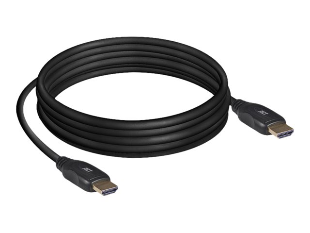 Hoge snelheid - HDMI-kabel met ethernet - HDMI male naar HDMI male - 1.5 m - beschermd - zwart - gevormd, 4K ondersteuning