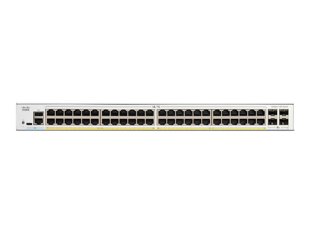Cisco Catalyst 1300-48FP-4X - Switch - L3 - Managed - 48 x 10/100/1000 (PoE+) + 4 x 10 Gigabit SFP+ - rack-mountable - PoE+ (740 W)