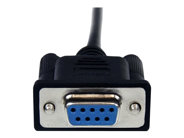 StarTech.com 1m Black DB9 RS232 Serial Null Modem Cable F/M - DB9 Male to Female - 9 pin Null Modem Cable - 1x DB9 (M), 1x DB9 (F), Black - Null modem cable - DB-9 (F) to DB-9 (M) - 1 m - black - for P/N: 1P3FPC-USB-SERIAL, ICUSB2321F, ICUSB2324, ICUSB2324I, ICUSB232PRO, ICUSB232V2
