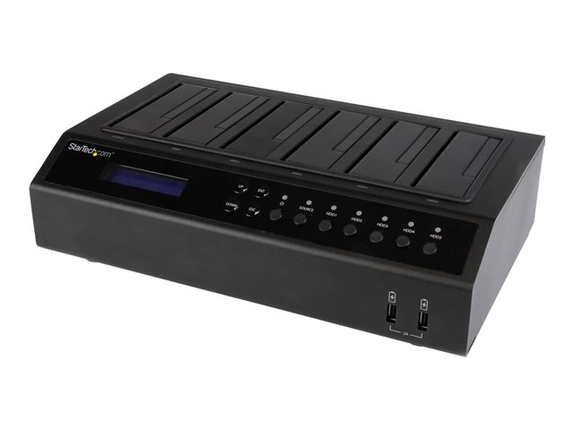 StarTech.com 6 Bay USB 3.0/ eSATA Duplicator and Eraser Dock for 2.5\" & 3.5\" SATA SSD HDD - 1:5 Standalone Cloner & Wiper Docking Station (SATDOCK5U3ER) - Hard drive duplicator - 5 bays (SATA-300)