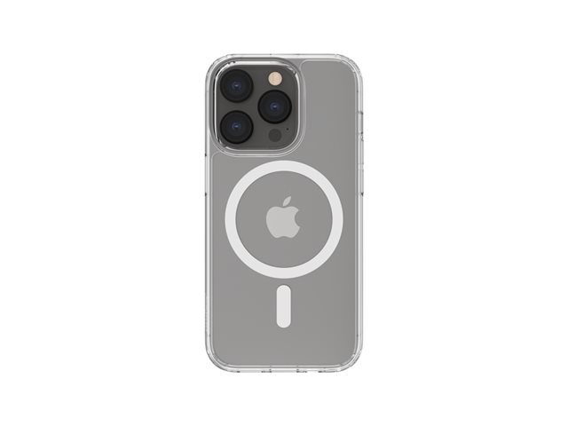Belkin SheerForce - Back cover for mobile phone - magnetic - MagSafe compatibility - clear - thin, lightweight - for Apple iPhone 14 Pro