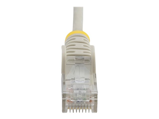 StarTech.com 50cm Slim LSZH CAT6 Ethernet Cable, 10 Gigabit Snagless RJ45 100W PoE Patch Cord, CAT 6 10GbE UTP Network Cable w/Strain Relief, Grey, Fluke Tested/ETL, Low Smoke Zero Halogen - Category 6 - 28AWG (N6PAT50CMGRS) - Patch cable - RJ-45 (M) to RJ-45 (M) - 50 cm - CAT 6 - snagless - grey