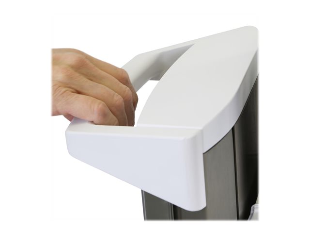 Ergotron CareFit Pro - Cart - Electric Lift - for LCD display / PC equipment - medical - white, warm grey - screen size: up to 27\" - 320 Wh - lithium iron phosphate - TAA Compliant