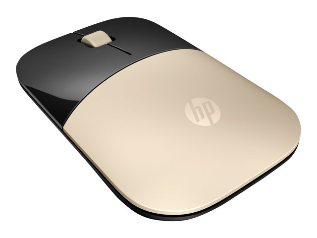 HP Z3700 - Mouse - blue LED - wireless - 2.4 GHz - USB wireless receiver - gold - for OMEN Obelisk by HP 875, HP 27, ENVY x360 Laptop, Laptop 15, Pavilion Gaming Laptop 15