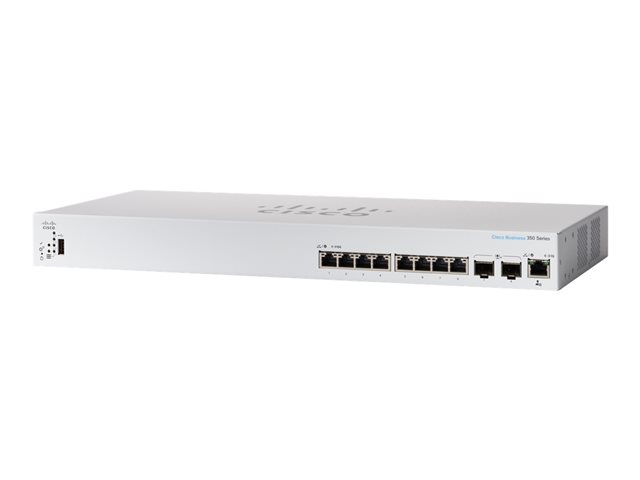Cisco Business 350 Series CBS350-8XT - Switch - L3 - Managed - 6 x 10GBase-T + 2 x combo 10 Gigabit SFP+/RJ-45 - rack-mountable