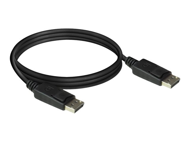 DisplayPort kabel - DisplayPort (M) naar DisplayPort (M) - DisplayPort 1.2 - 2 m - gevormd, ondersteunt 4K60Hz (3840 x 2160) - zwart