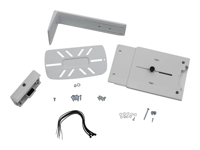 Ergotron StyleView - Mounting kit (angle brackets, mounting hardware, VESA mount bracket, P/L lockout hardware, angle shelf) - for scanner - white - side of a monitor