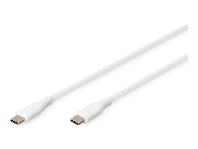 USB-C silicone connection cable 1m white