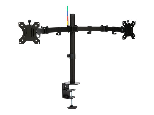 Kensington SmartFit Ergo Dual Extended Monitor Arm - Mounting kit - adjustable arm - for 2 monitors - metal - black - screen size: up to 32\" - desktop, C-clamp, grommet, desk-mountable