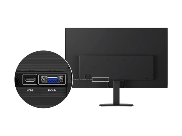 Samsung Essential S3 S24D302GAU - S30GD Series - LED monitor - 24\" - 1920 x 1080 Full HD (1080p) @ 100 Hz - IPS - 250 cd/m² - 1000:1 - 5 ms - HDMI, VGA - black