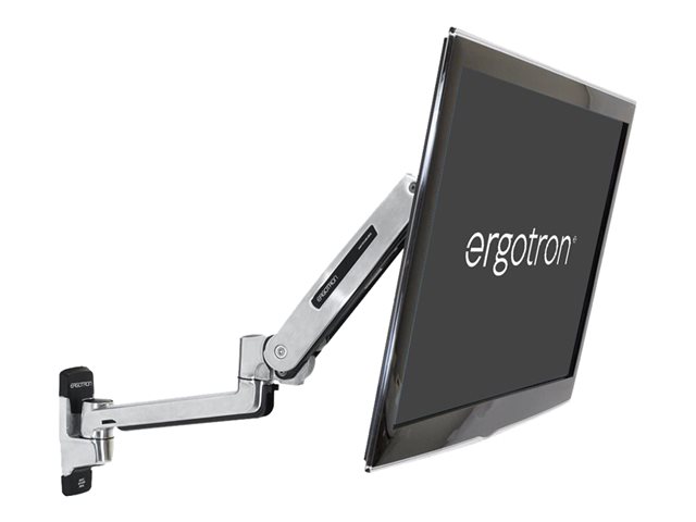 Ergotron LX - Mounting kit (sit-stand arm, extension, base, VESA adapter) - for LCD display - capacity 3.2-11.3 kg - polished aluminium - screen size: up to 42\" - wall-mountable