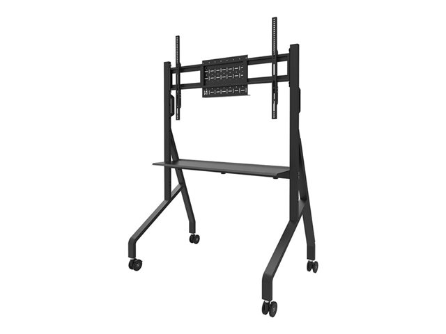 Neomounts FL50-525BL1 - Cart - sturdy - for flat panel - floor stand - lockable - steel - black - screen size: 55\"-86\"