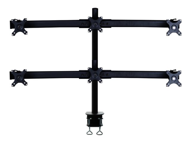 Neomounts FPMA-D700D6 - Mounting kit - full-motion - for 6 LCD displays - black - screen size: 19\"-27\" - clamp mountable, desk-mountable