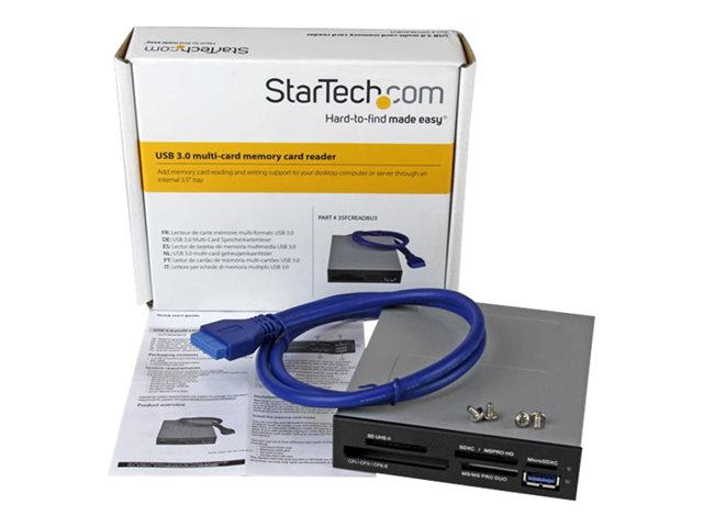 StarTech.com USB 3.0 Internal Multi-Card Reader with UHS-II Support - SecureDigital/Micro SD/Memory Stick/Compact Flash Memory Card Reader (35FCREADBU3) - Card reader - 3.5\" (CF I, CF II, MS, MS PRO, MMC, SD, MS Duo, MS PRO Duo, miniSD, microSD, SDHC, MS Micro, microSDHC, SDXC, MS XC, MS PRO-HG) - USB 3.0
