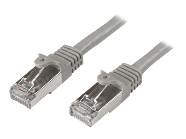 StarTech.com 50cm CAT6 Ethernet Cable, 10 Gigabit Shielded Snagless RJ45 100W PoE Patch Cord, CAT 6 10GbE SFTP Network Cable w/Strain Relief, Grey, Fluke Tested/Wiring is UL Certified/TIA - Category 6 - 26AWG (N6SPAT50CMGR) - Patch cable - RJ-45 (M) to RJ-45 (M) - 50 cm - SFTP - CAT 6 - molded, snagless - grey