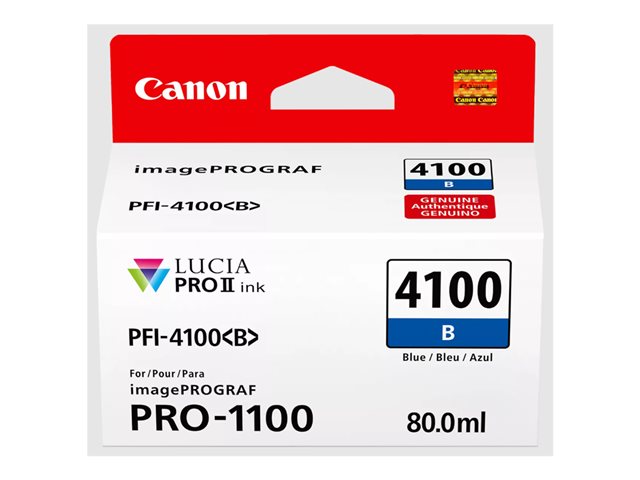 Canon PFI-4100 B - 80 ml - blue - original - hanging box - ink tank - for imagePROGRAF PRO-1100