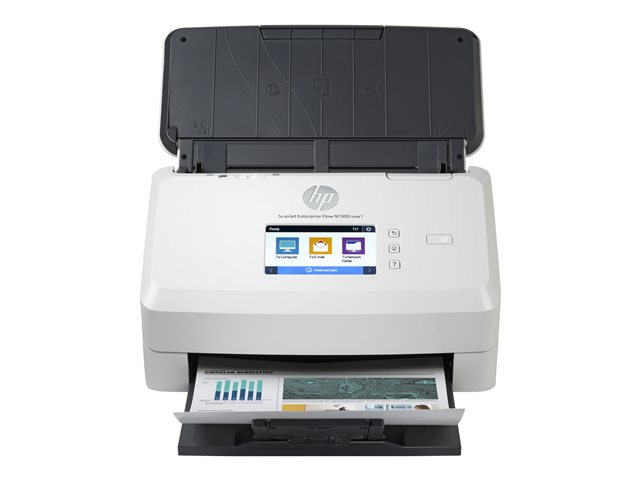 HP ScanJet Enterprise Flow N7000 snw1 - Document scanner - CMOS / CIS - Duplex - 216 x 3100 mm - 600 dpi x 600 dpi - up to 75 ppm (mono) / up to 75 ppm (colour) - ADF (80 sheets) - up to 7500 scans per day - USB 3.0, LAN, Wi-Fi(n)