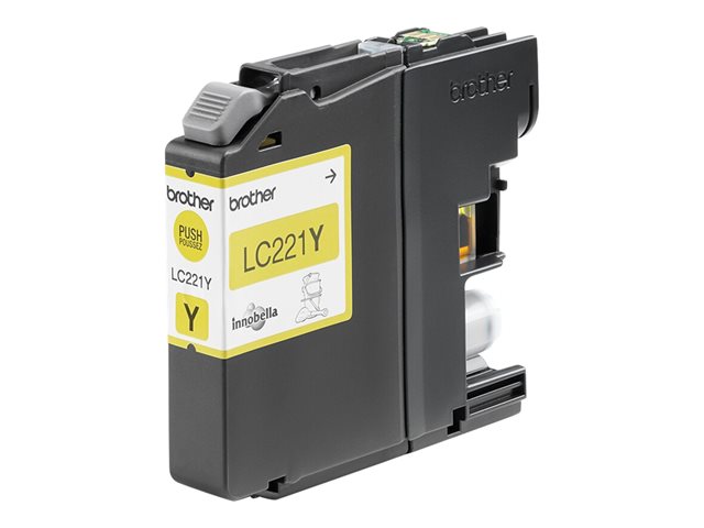 Brother LC221Y - Yellow - original - ink cartridge - for Brother DCP-J562DW, MFC-J480DW, MFC-J680DW, MFC-J880DW