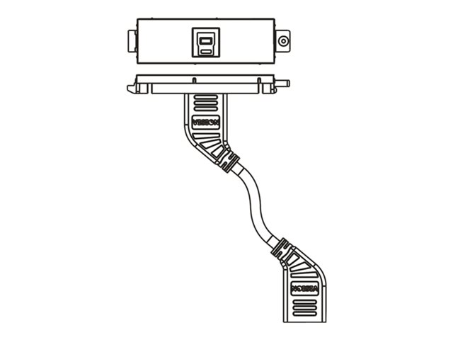 VISION Techconnect Modular AV Faceplate - LIFETIME WARRANTY - USB B (on front) to A module - \"A\" type socket on the rear and square \"B\" type socket on the front - USB 3.0 backward compatible with 2.0 - fixes into Techconnect surrounds - plastic - white
