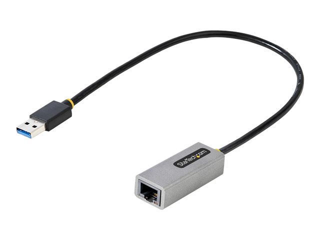 StarTech.com USB to Ethernet Adapter, USB 3.0 to 10/100/1000 Gigabit Ethernet LAN Converter for Laptops, 1ft (30cm) Attached Cable, USB to RJ45 Adapter, USB NIC Adapter, Ethernet Dongle - USB Network Adapter - Network adapter - USB 3.2 Gen 1 - Gigabi