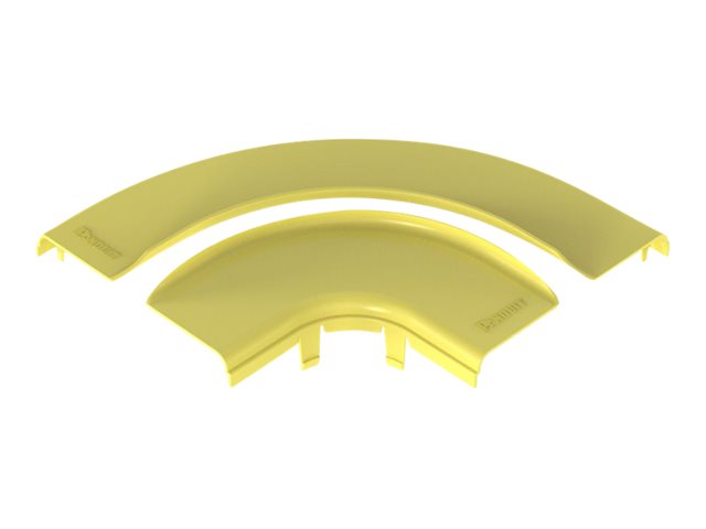 Panduit FiberRunner - Angle fitting split cover (horizontal) - right - yellow