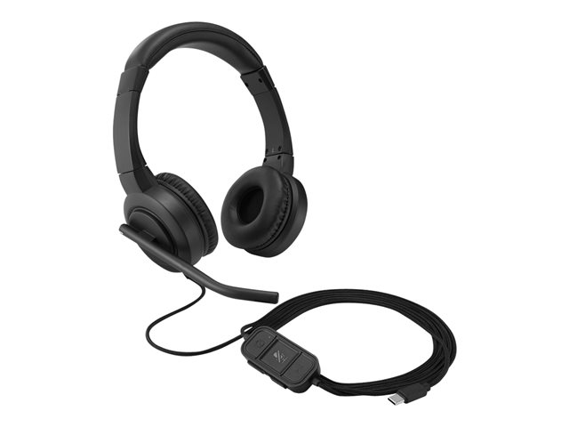 Kensington H1000 - Headset - on-ear - wired - USB-C - black