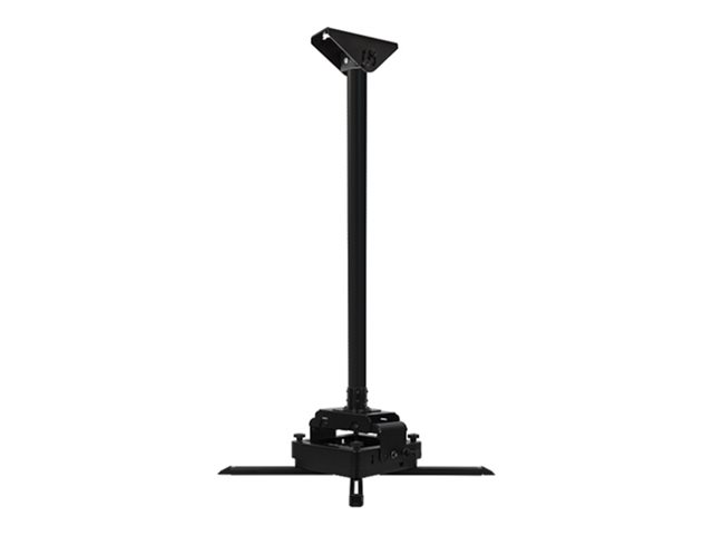 B-TECH PRO Install BT893-FD - Mounting kit (ceiling mount) - fixed drop - for projector - heavy duty, micro-adjustment - black, chrome