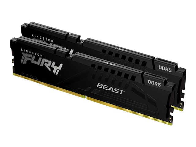 Kingston FURY Beast - DDR5 - kit - 64 GB: 2 x 32 GB - DIMM 288-pin - 5200 MHz / PC5-41600 - CL38 - 1.25 V - unbuffered - on-die ECC