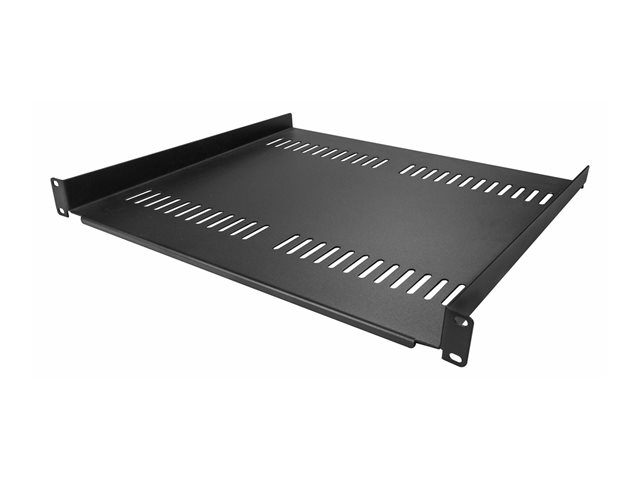 StarTech.com 2-Pack 1U Server Rack Shelf, Vented, 44lb Capacity, 16\" Deep (CABSHELF116V2PK) - Rack shelf - black - 1U - 19\" (pack of 2)
